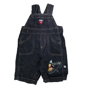 Vintage Disney Baby Store Winnie The Pooh Denim Embroidered Overalls 0-3 Months